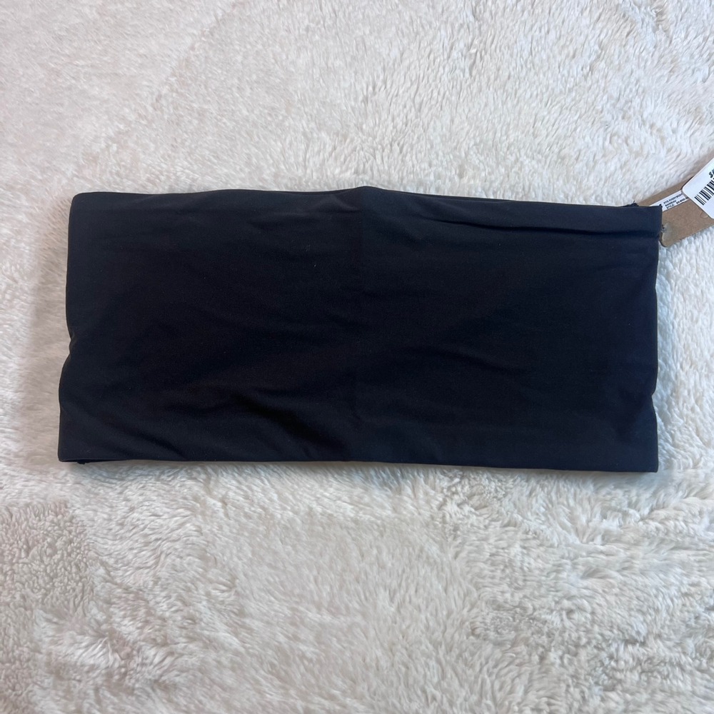 Skims Fits Everybody Bandeau Onyx Black Strapless Bra BR-BND-2026 Size Small NWT